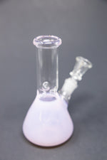 6" Pink Iridescent Beaker Bong w/ Ice Catcher