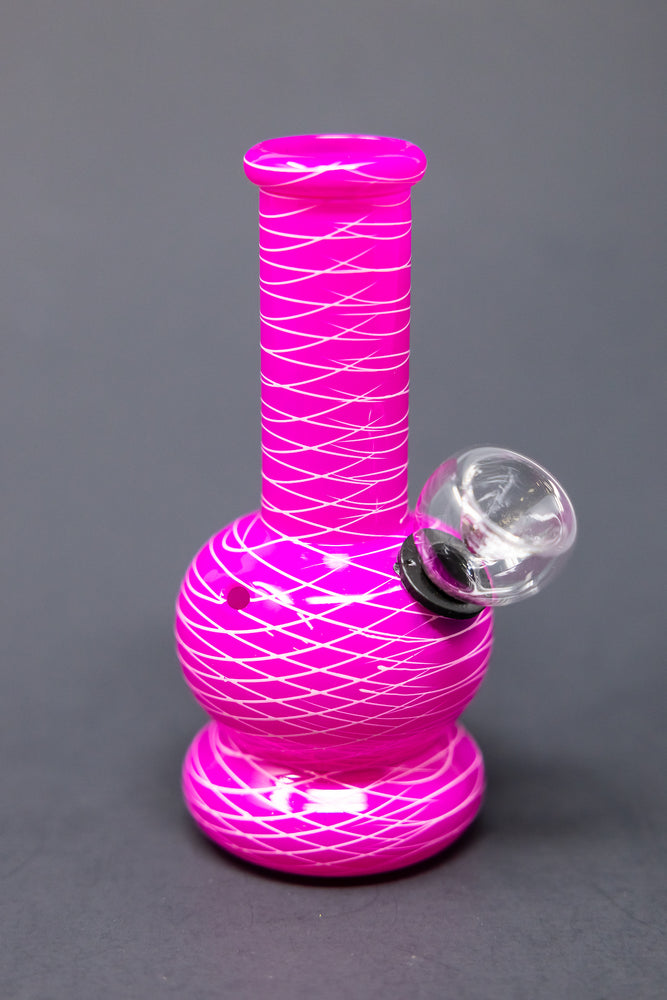 5" Pink Round Mini Bong