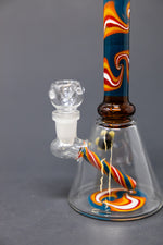 8" Amber Flower Bong