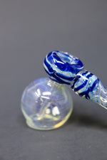 7" Blue Fumed Hammer Bubbler
