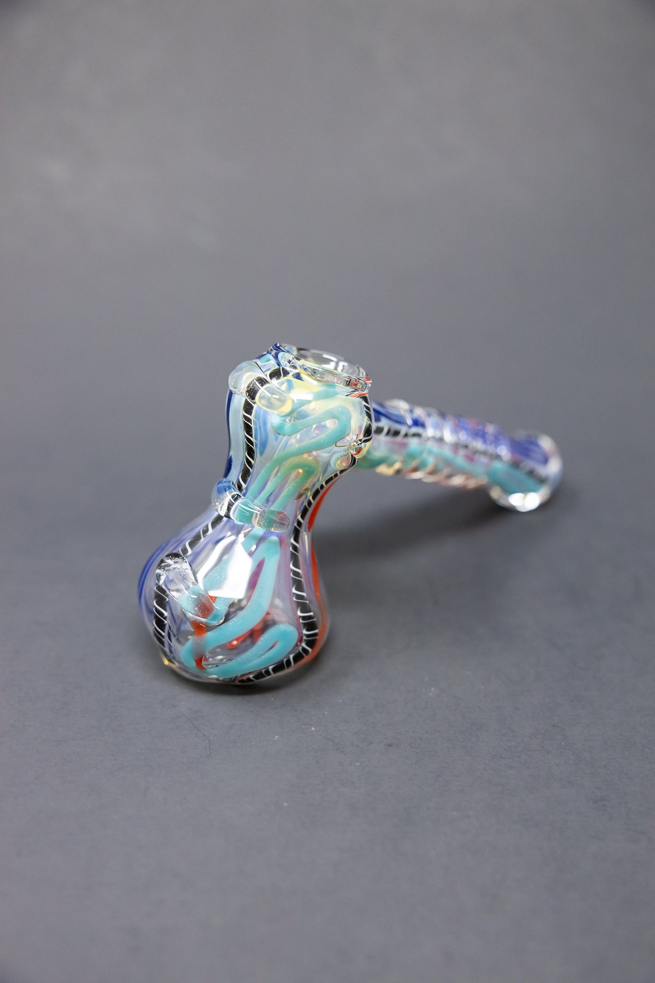 7" Fumed Hammer Bubbler - Assorted Colors