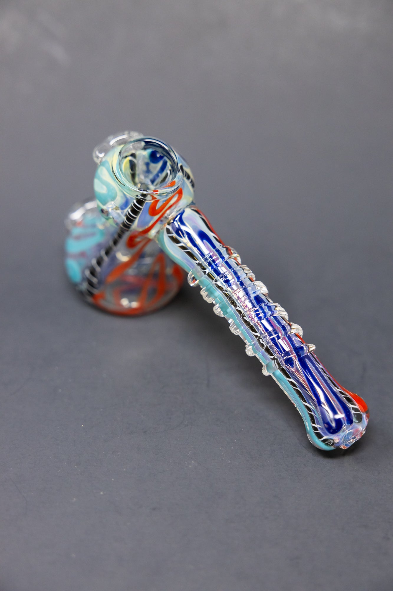 7" Fumed Hammer Bubbler - Assorted Colors
