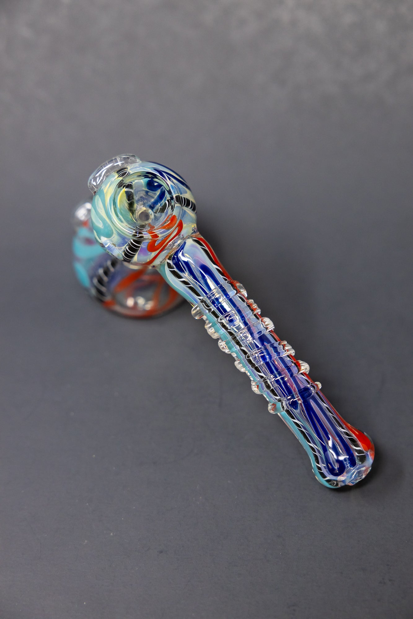7" Fumed Hammer Bubbler - Assorted Colors