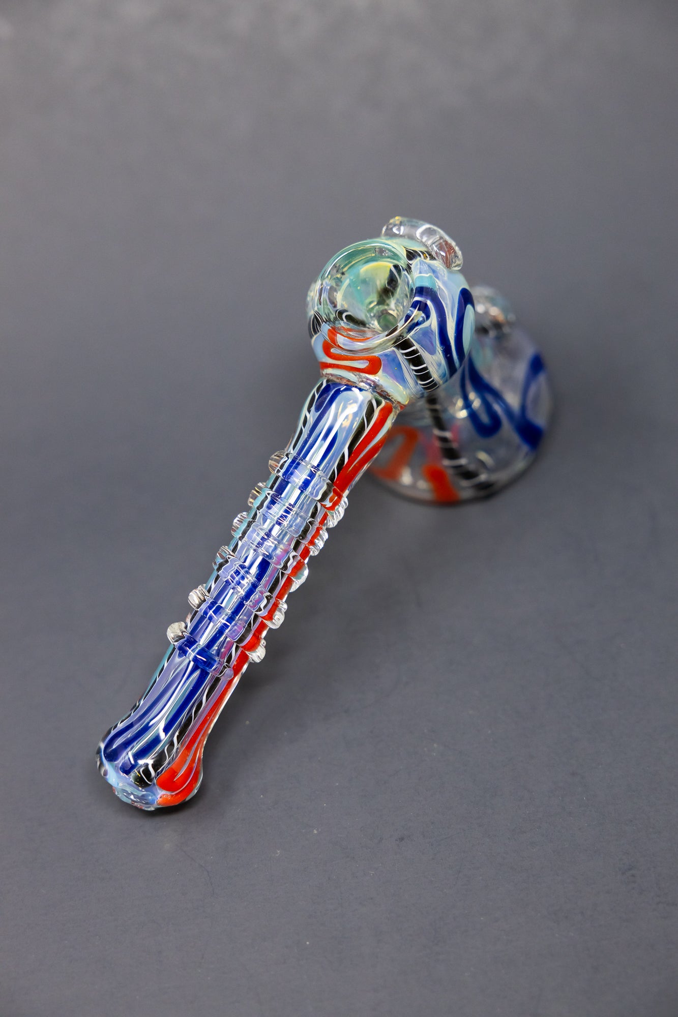 7" Fumed Hammer Bubbler - Assorted Colors