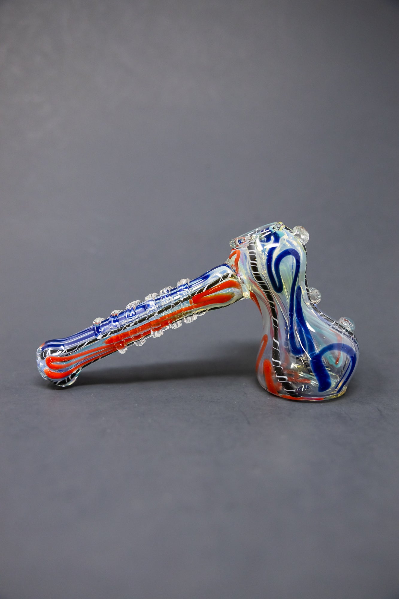 7" Fumed Hammer Bubbler - Assorted Colors