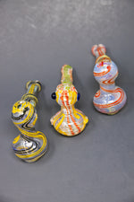 7" Fumed Hammer Bubbler - Assorted Colors