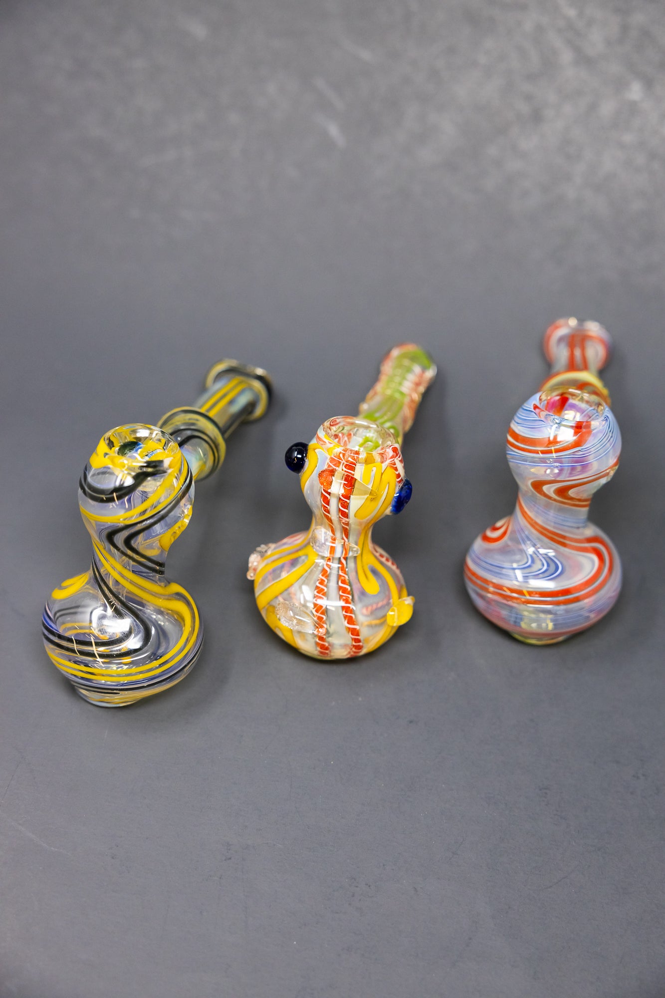 7" Fumed Hammer Bubbler - Assorted Colors