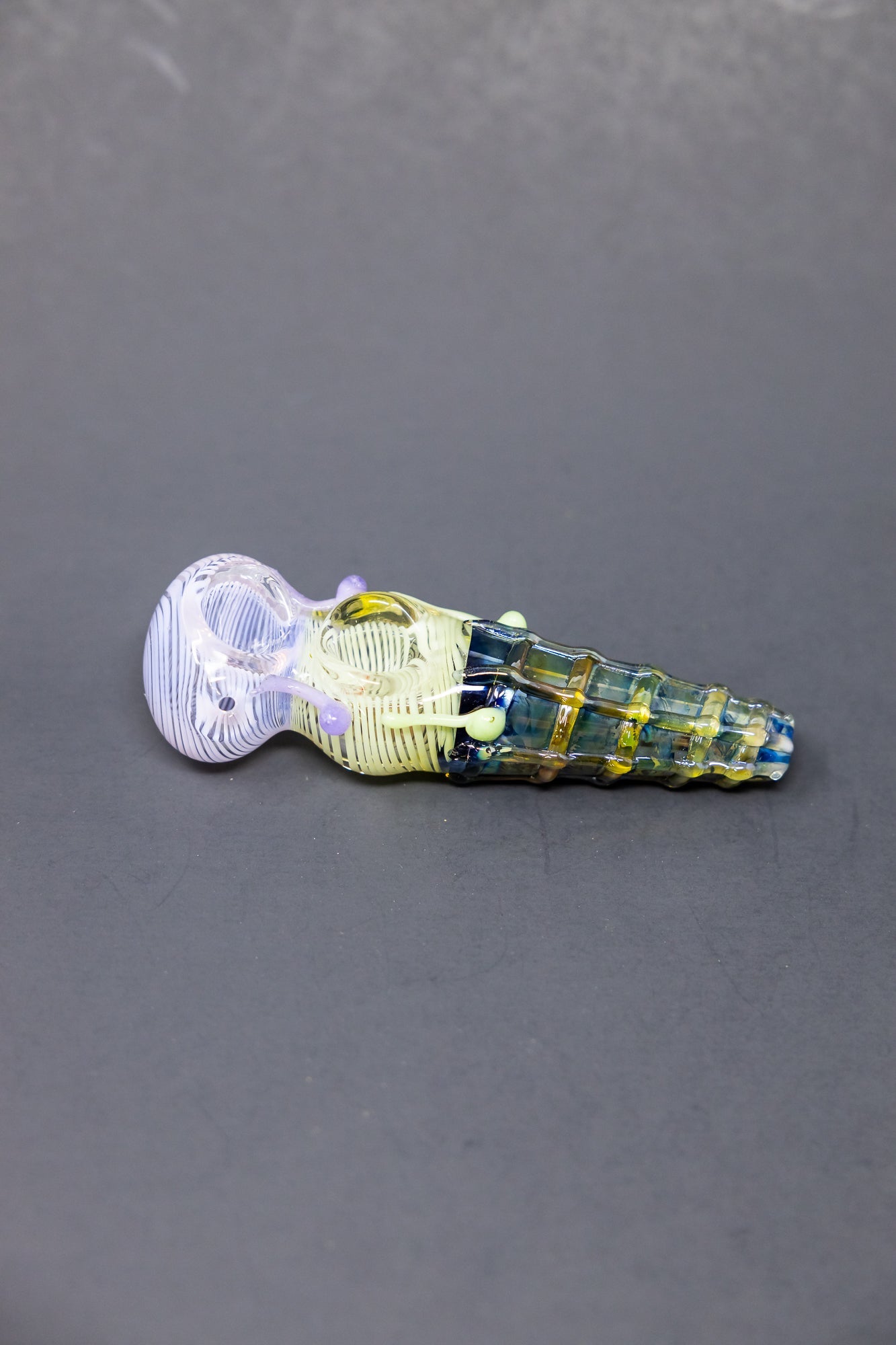 5" Purple Double Bowl Ice Cream Glass Pipe StonedGenie.com