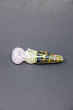 5" Pink Double Bowl Ice Cream Glass Pipe