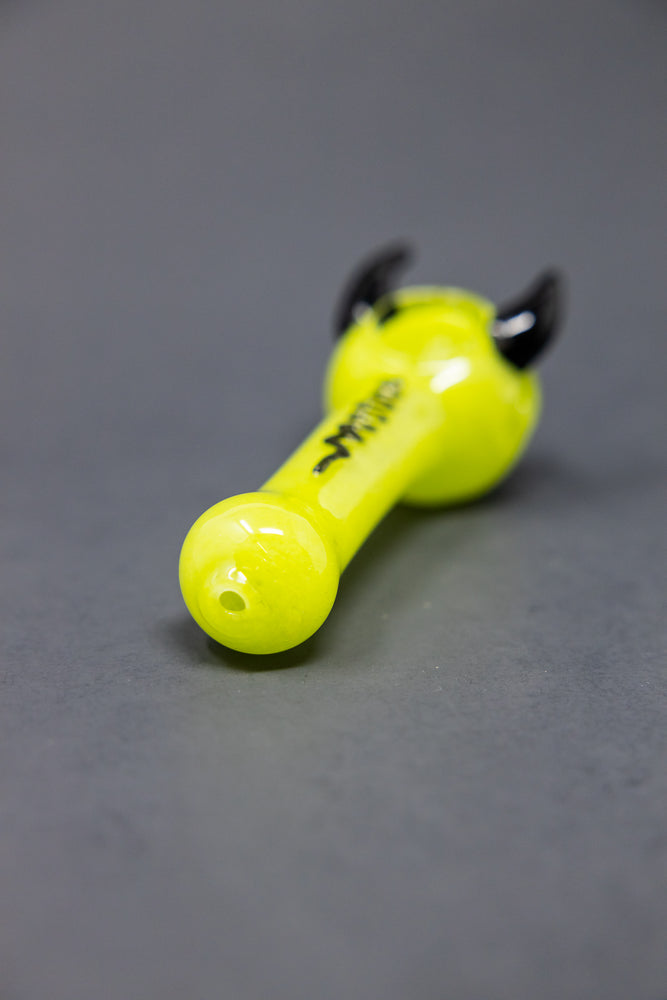 5" Lime Green Devil Hand Pipe