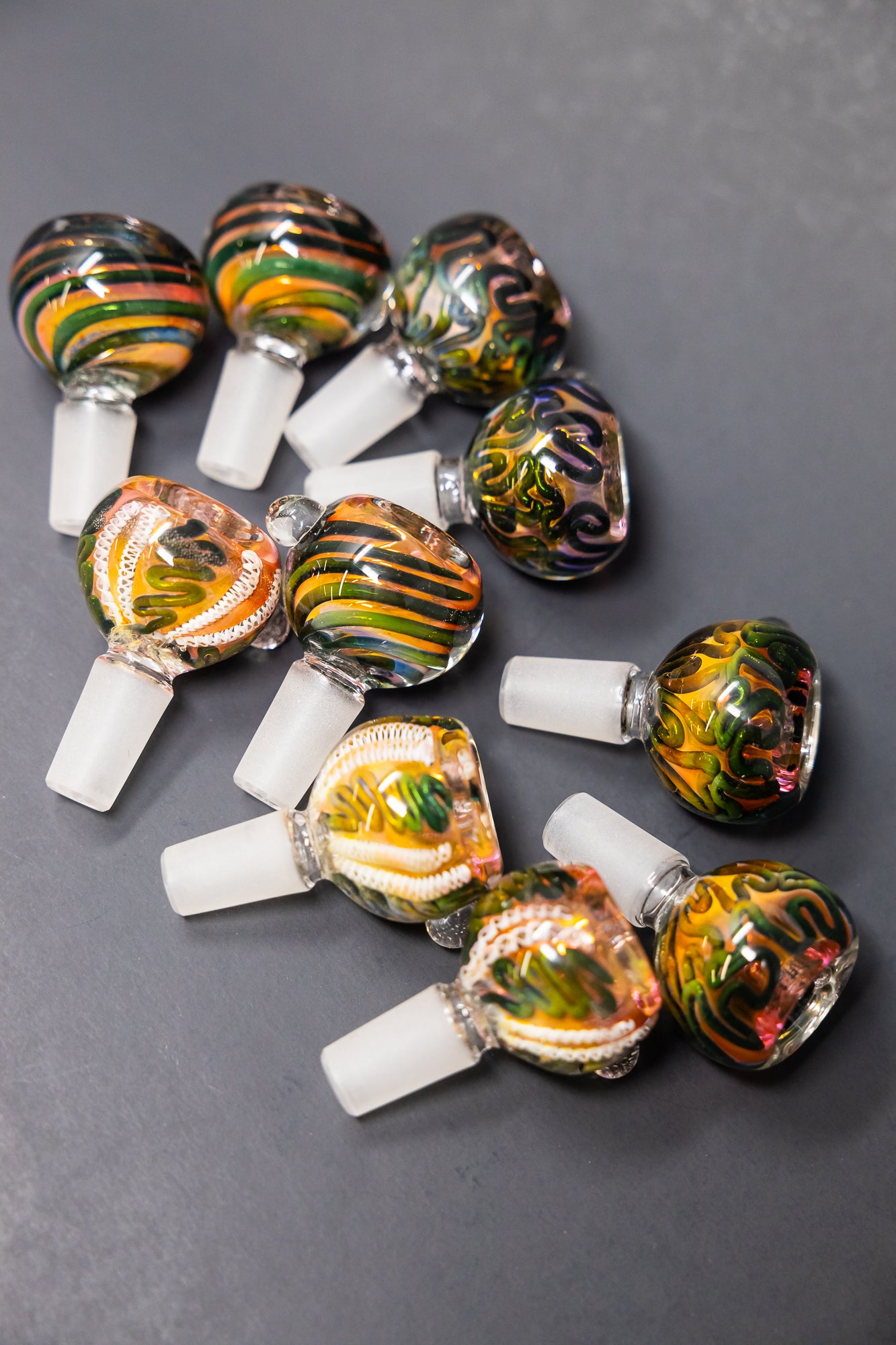 Thick Black Swirl Bowl -  10 pc Bundle