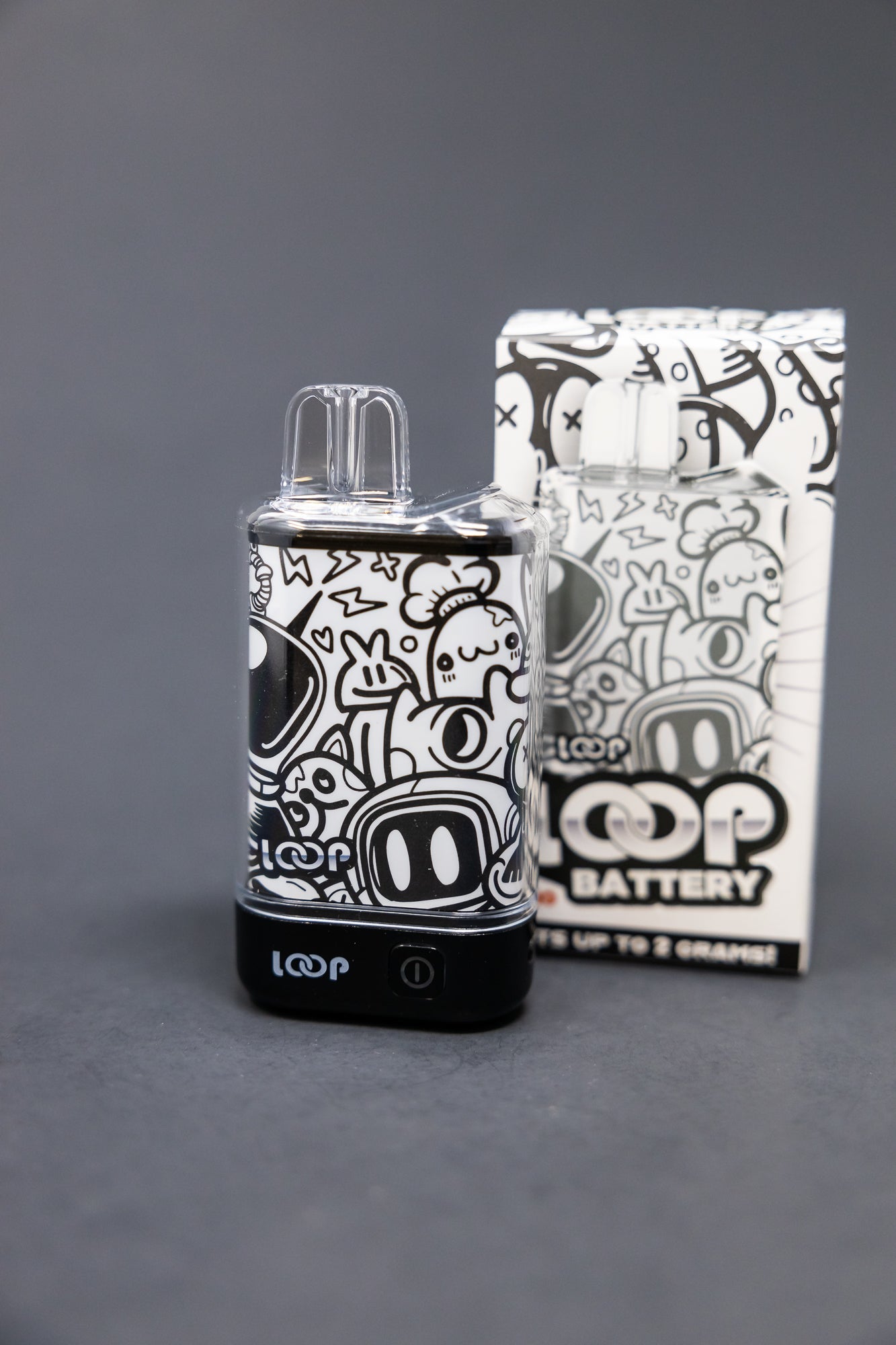 Loop 510 Thread Discreet Battery - Black/White StonedGenie.com Loop 510 Thread Discreet Battery - Black/White StonedGenie.com
