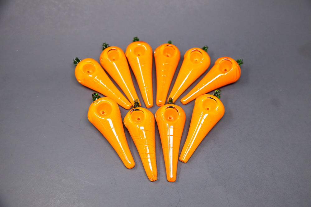 4" Carrot Hand Pipes  - 10 Pc Bundle