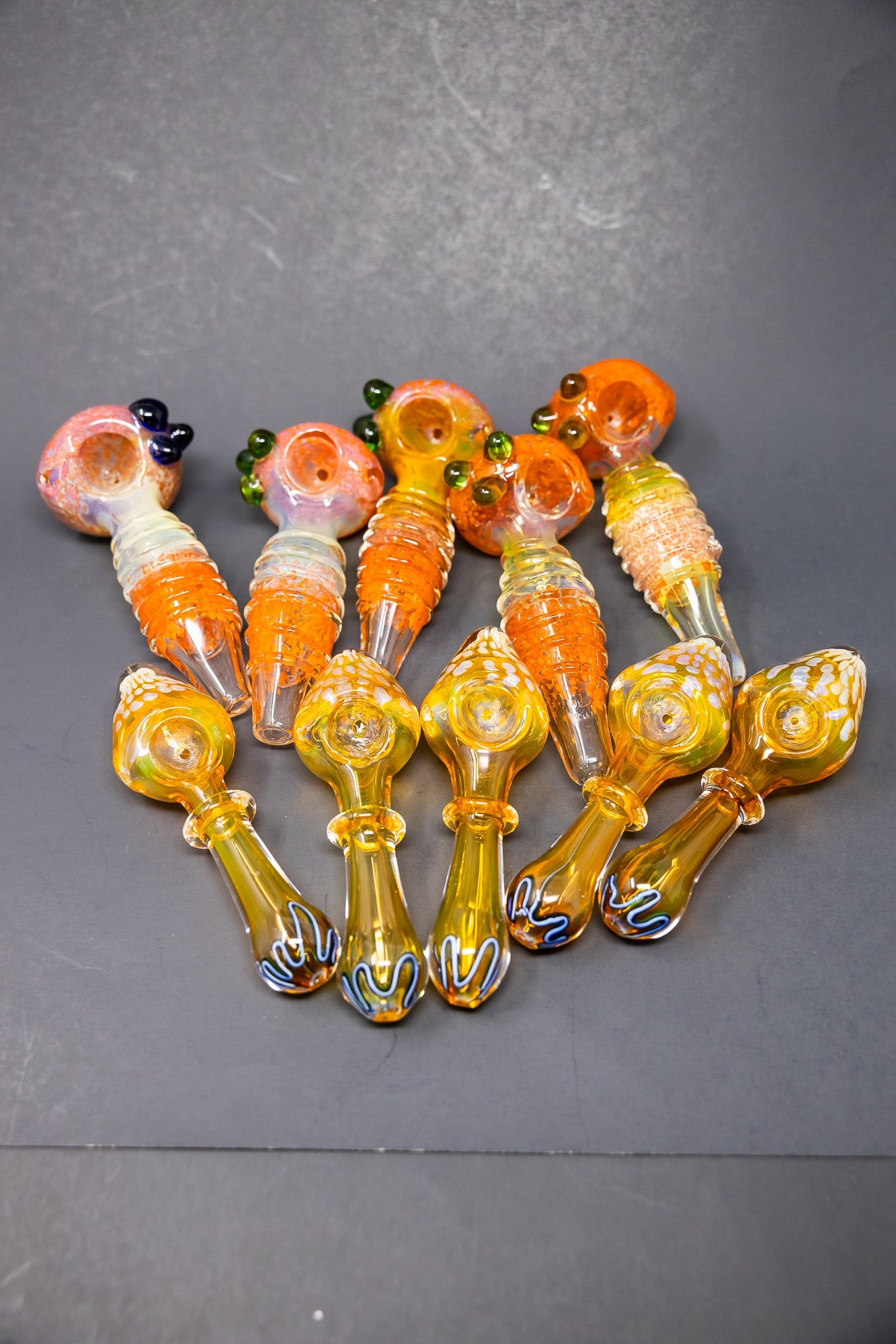 5" Orange Designer Bundle Hand Pipe - 10 pc Bundle StonedGenie.com