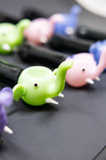 5" Assorted Elephant Head Hand Pipes - 10 pc Bundle