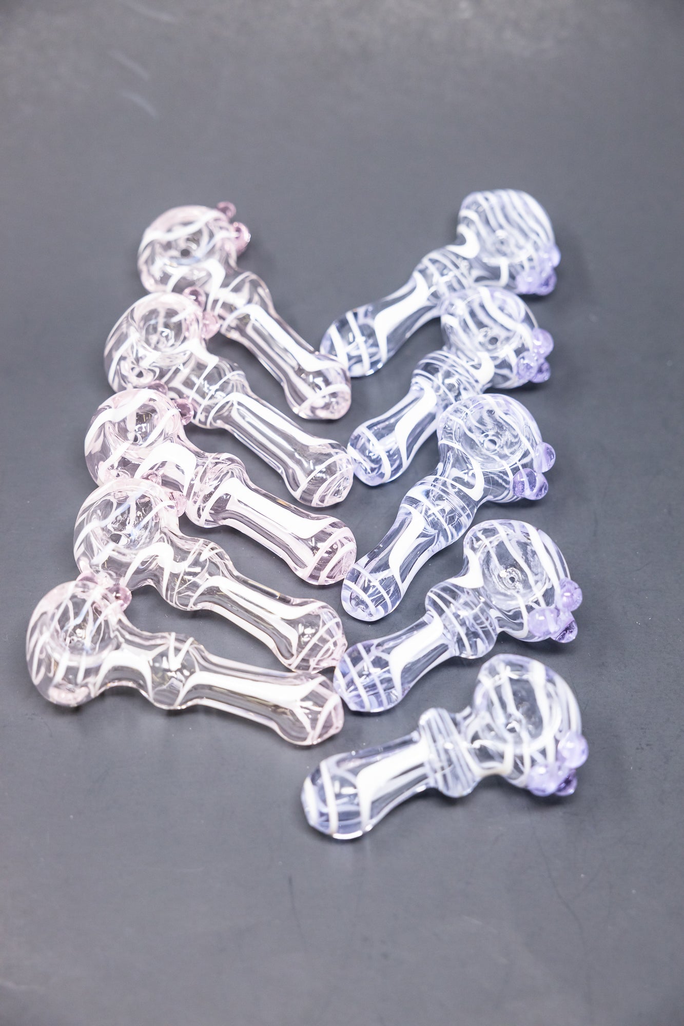 4" Purple/Pink Swirl Hand Pipe - 10 pc Bundle StonedGenie.com