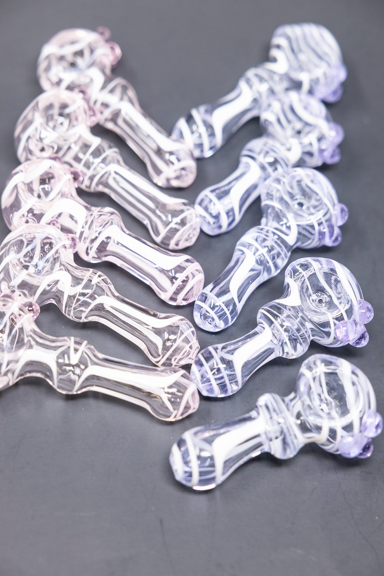 4" Purple/Pink Swirl Hand Pipe - 10 pc Bundle StonedGenie.com