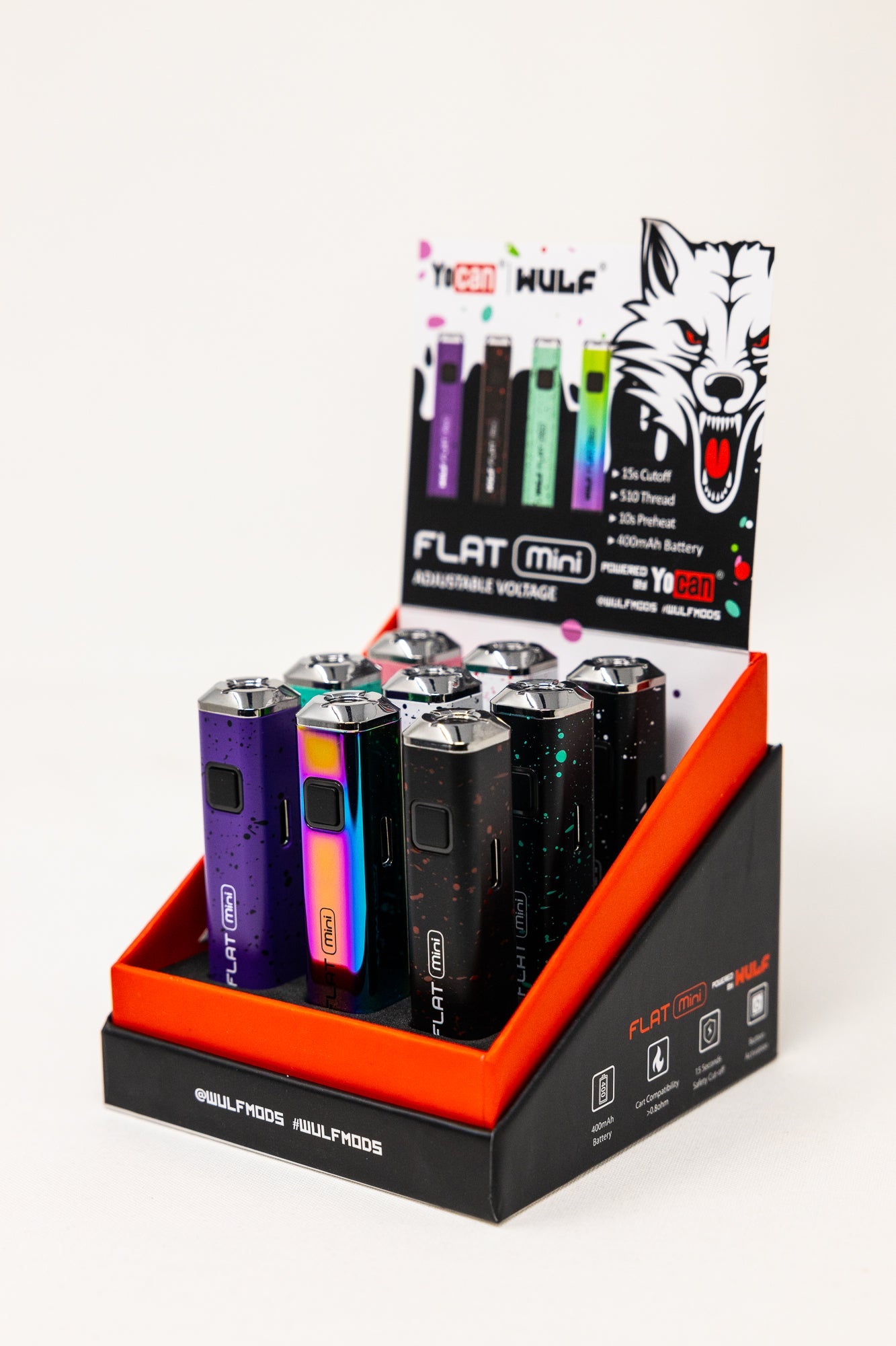 Yocan Wulf Flat Mini Vape Cartridge Battery StonedGenie.com Yocan Wulf Flat Mini Vape Cartridge Battery StonedGenie.com
