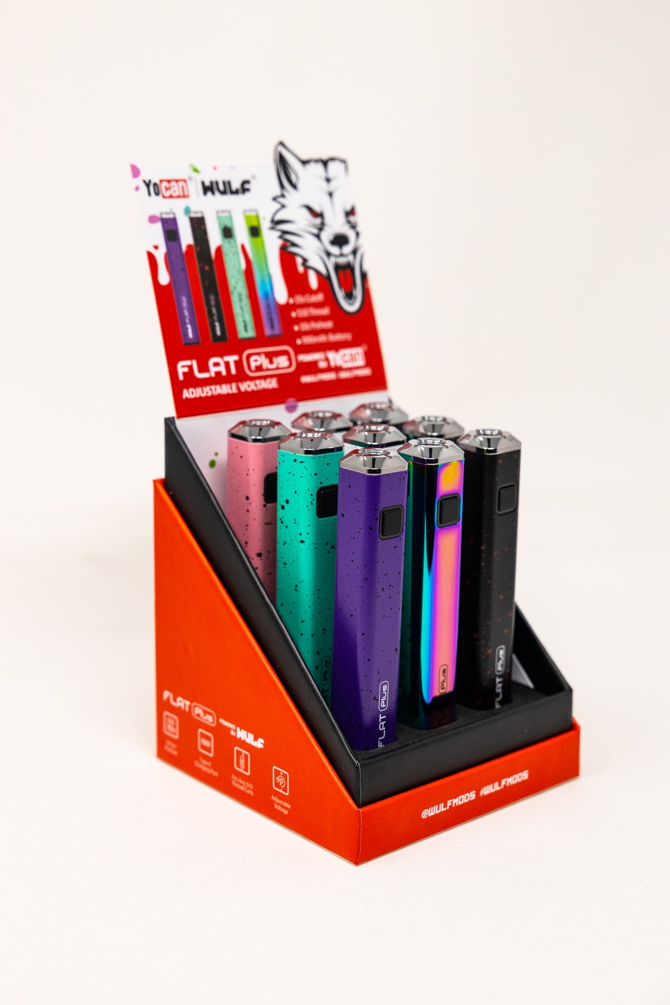 Yocan Wulf Flat Plus Vape Cartridge Battery StonedGenie.com Yocan Wulf Flat Plus Vape Cartridge Battery StonedGenie.com
