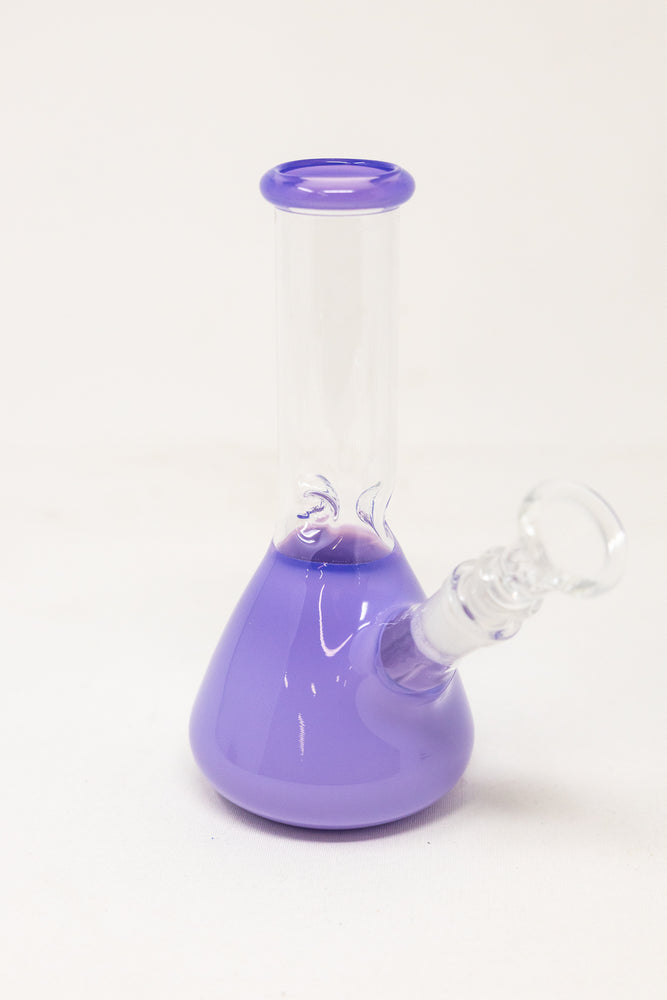 6" Milky Purple Beaker Bong w/ Ice Catcher