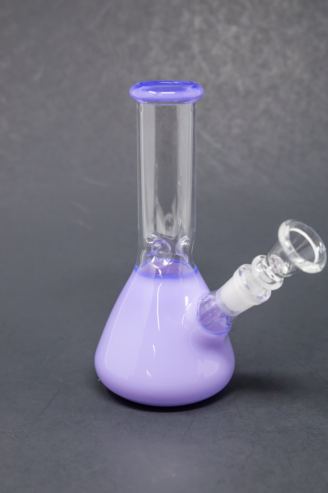 6" Milky Purple Beaker Bong w/ Ice Catcher