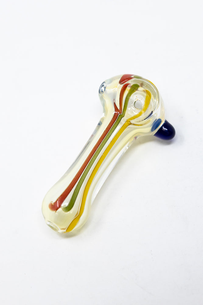 3" Fumed Rasta Stripe Pipe