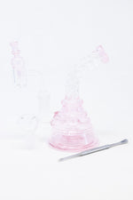 7" Pink Twisted Dab Rig Kit Combo