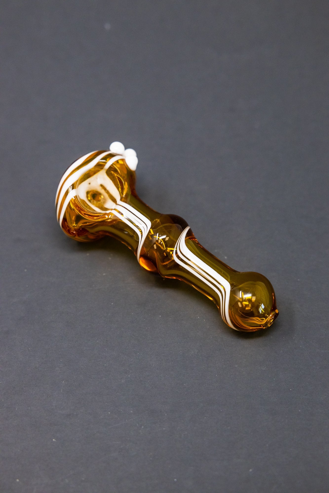 4" Amber Swirl Hand Pipe StonedGenie.com