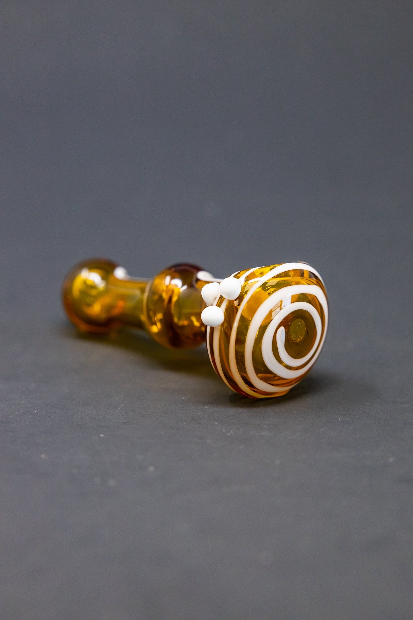 4" Amber Swirl Hand Pipe StonedGenie.com