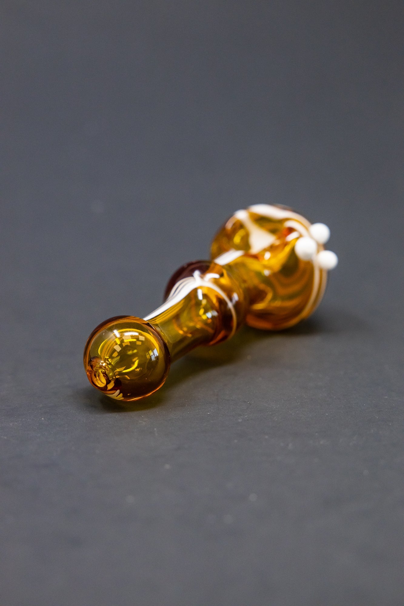 4" Amber Swirl Hand Pipe StonedGenie.com