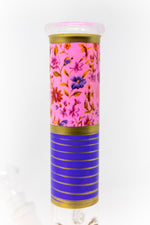 10" Purple Pink Floral Beaker Bong