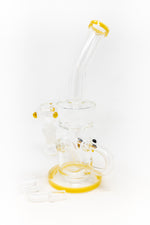 12" Yellow Buzz Recycler Bong