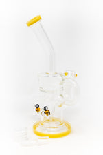 12" Yellow Buzz Recycler Bong