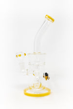 12" Yellow Buzz Recycler Bong