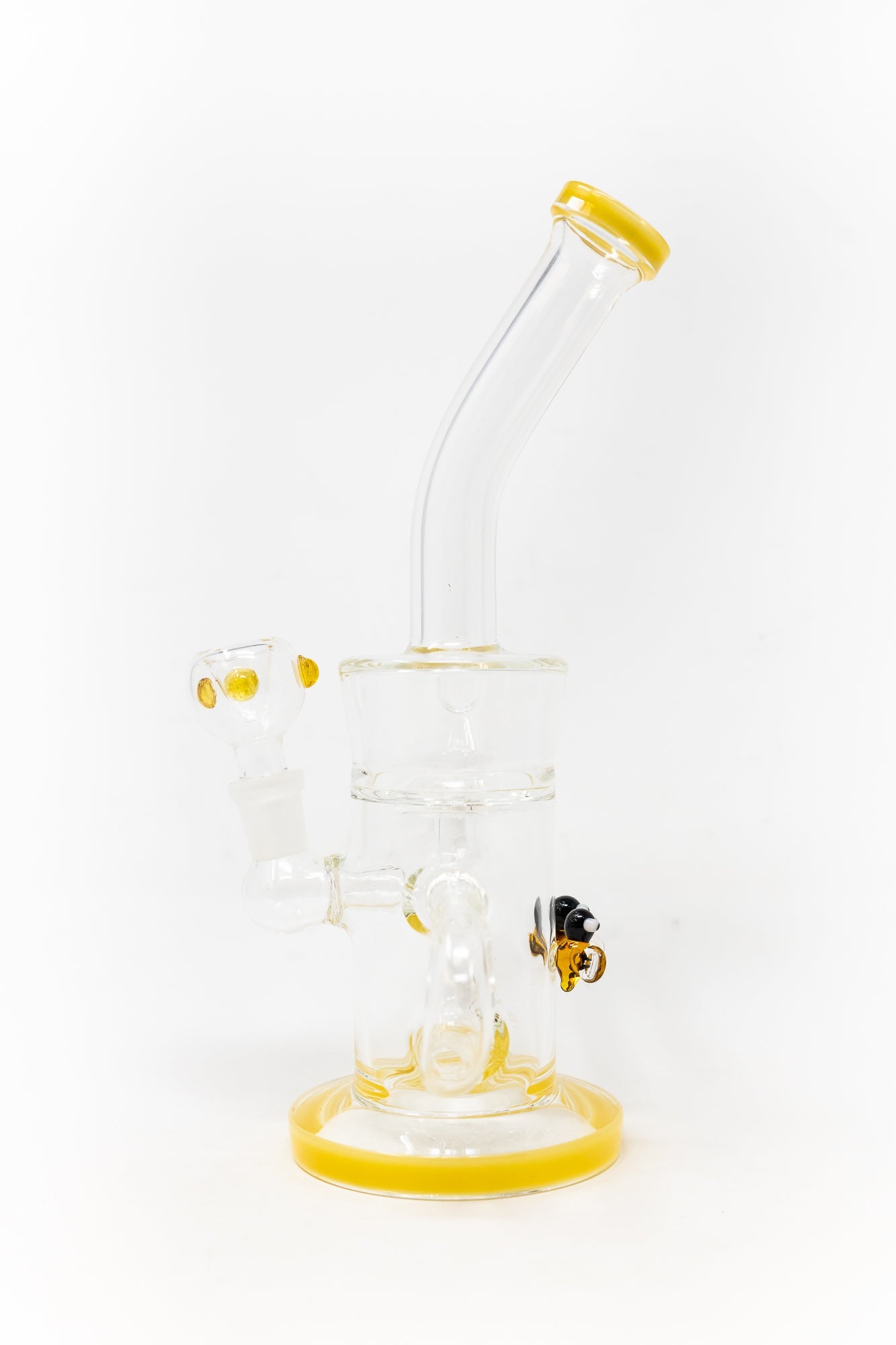12" Yellow Buzz Recycler Dab Rig StonedGenie.com
