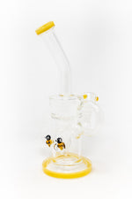 12" Yellow Buzz Recycler Bong