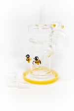 12" Yellow Buzz Recycler Bong