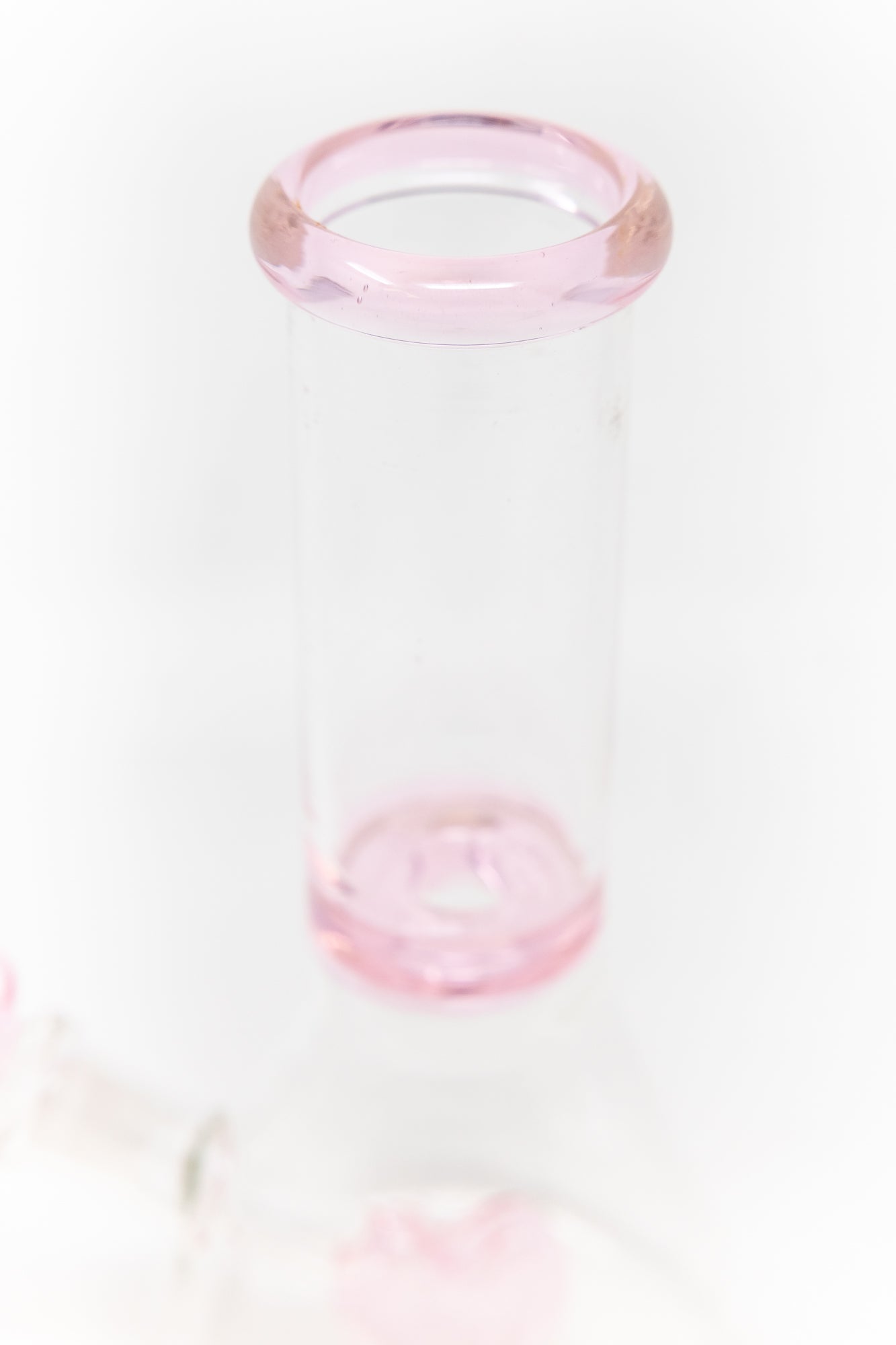 8" Pink Heart Beaker Bong