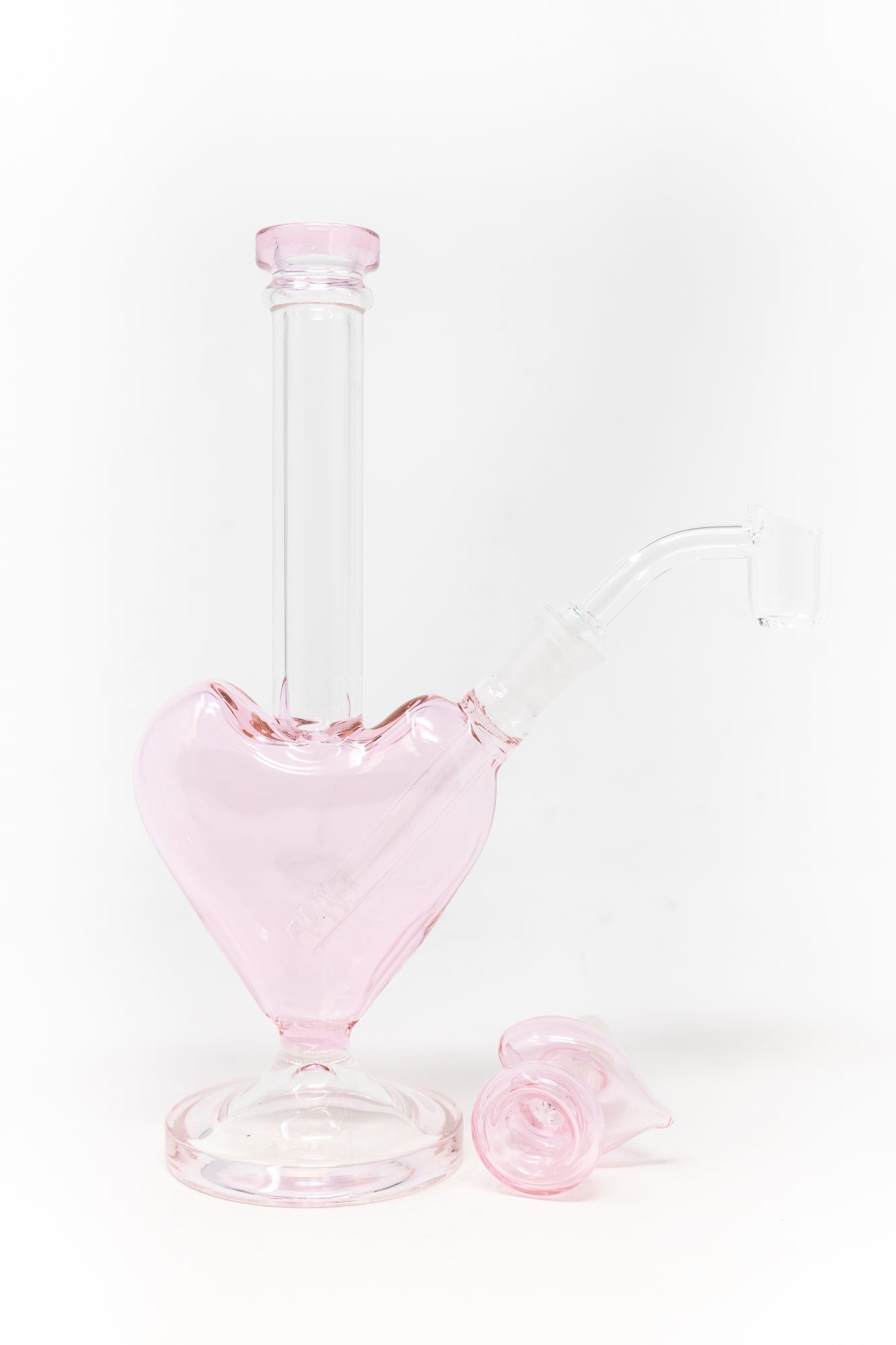 9" Heart Glass Dab Rig StonedGenie.com