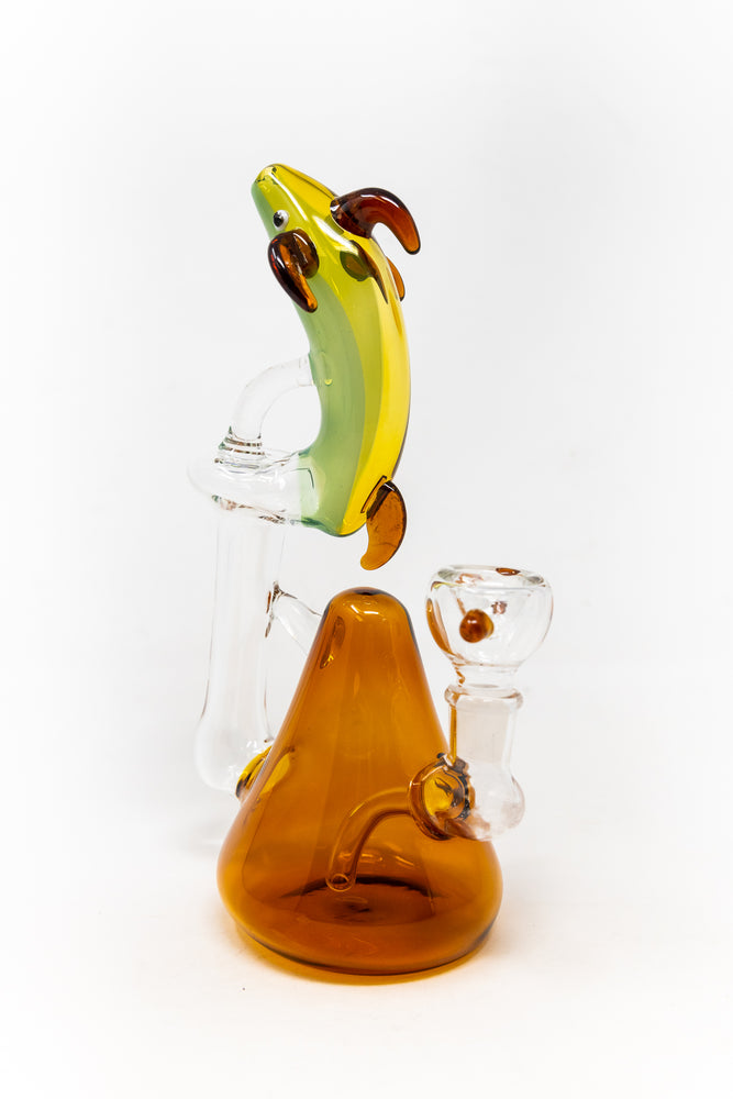 7" Amber Dolphin Dab Rig