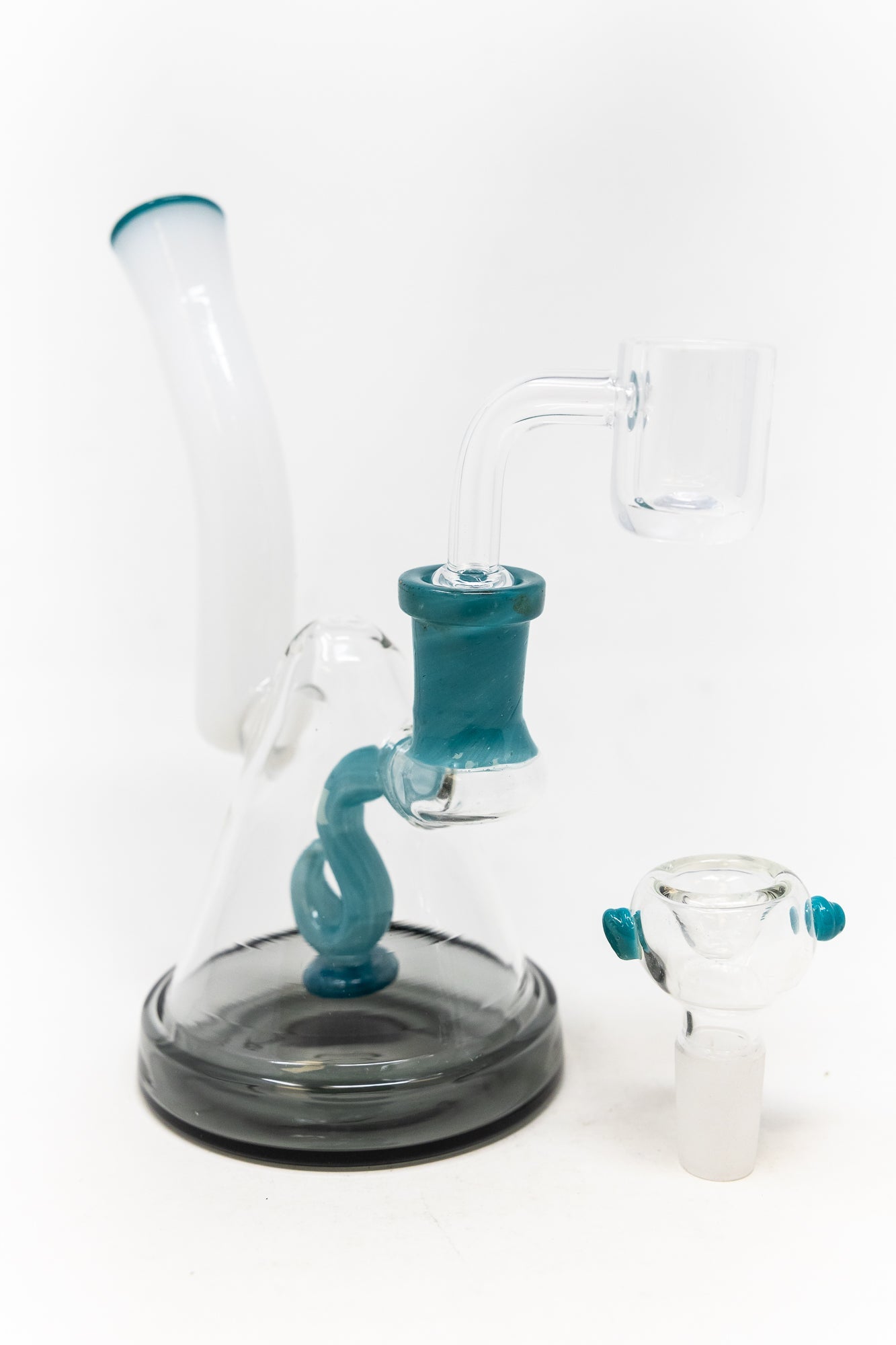 6" Hook Percolator Dab Rig StonedGenie.com