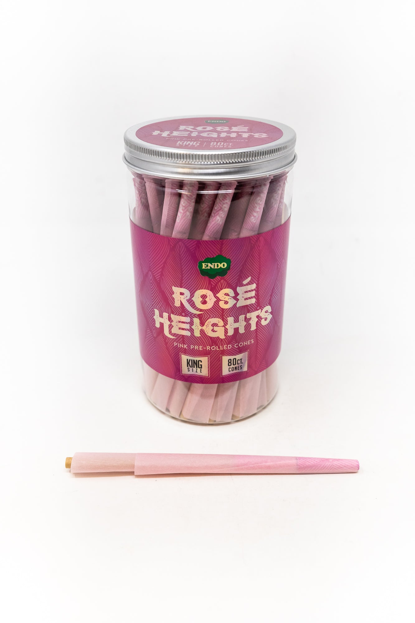 Rose Heights Pink Pre Roll Papers King Size Jar