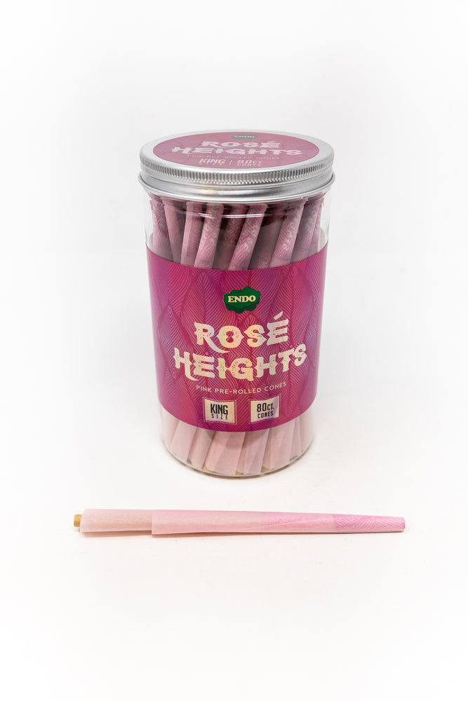 Rose Heights Pink Pre Roll Papers King Size Jar
