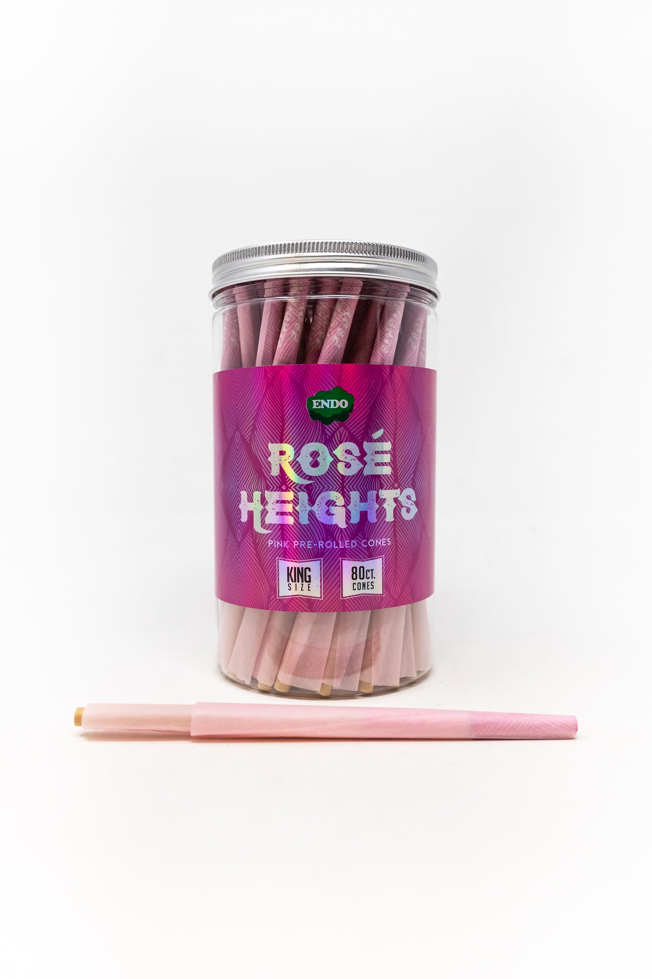 Rose Heights Pink Pre Roll Papers King Size Jar
