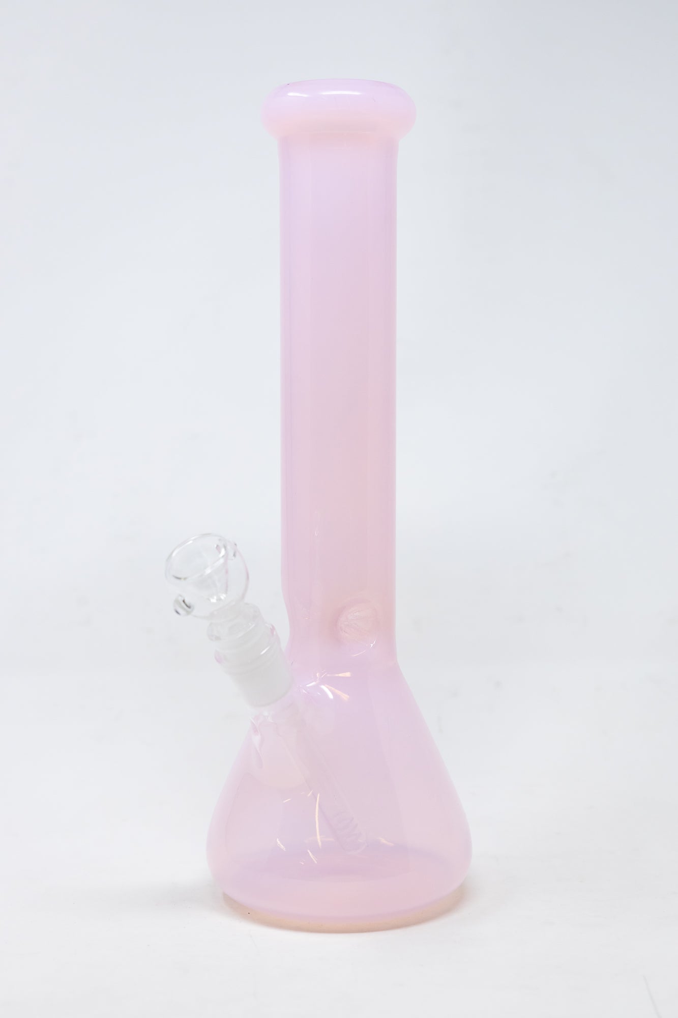 12" Iridescent Pink Beaker Bong