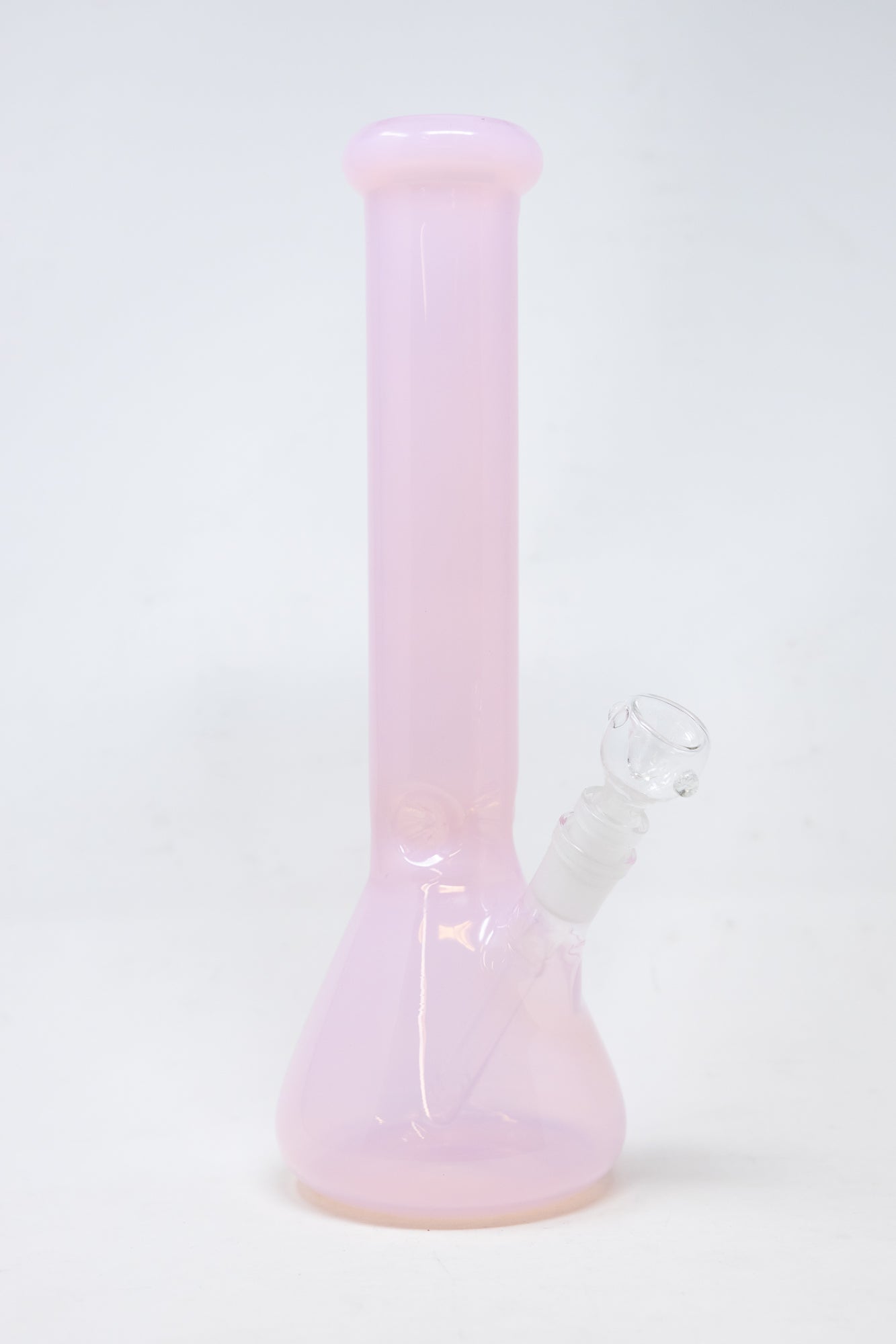 12" Iridescent Pink Beaker Bong