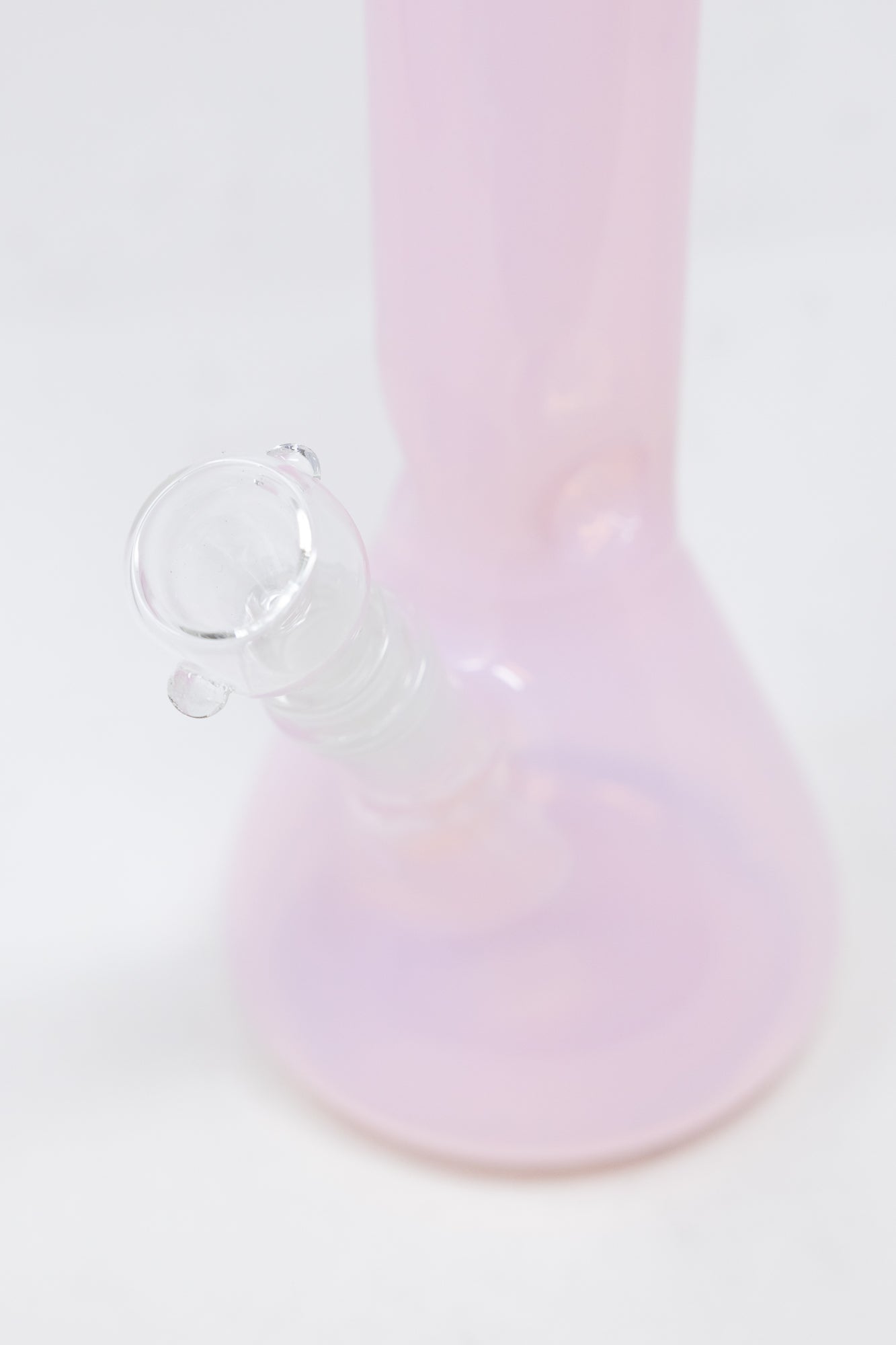 12" Iridescent Pink Beaker Bong