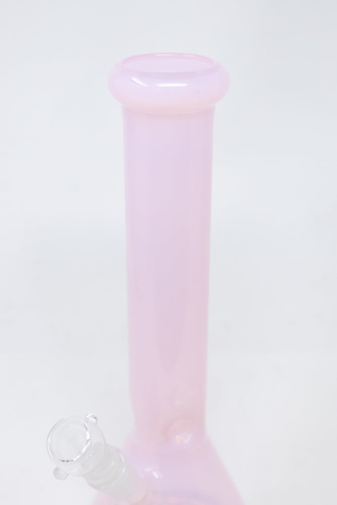 12" Iridescent Pink Beaker Bong