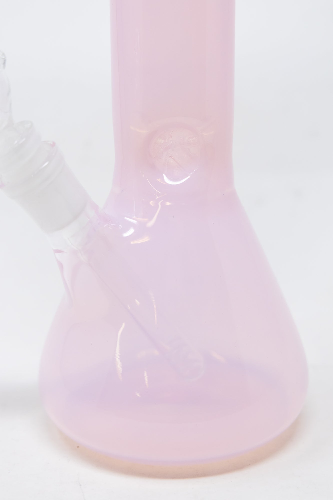 12" Iridescent Pink Beaker Bong