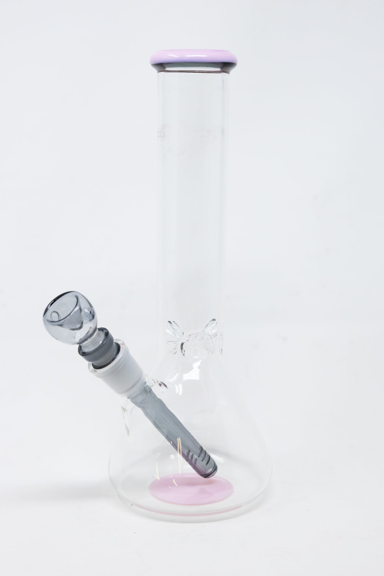 10" Milky Pink Middle Accent Beaker Bong